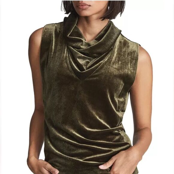 Reiss Luna Velvet Top - Picture 3 of 3